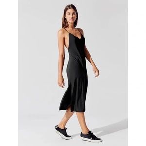 carbon 38 midi cross back dress